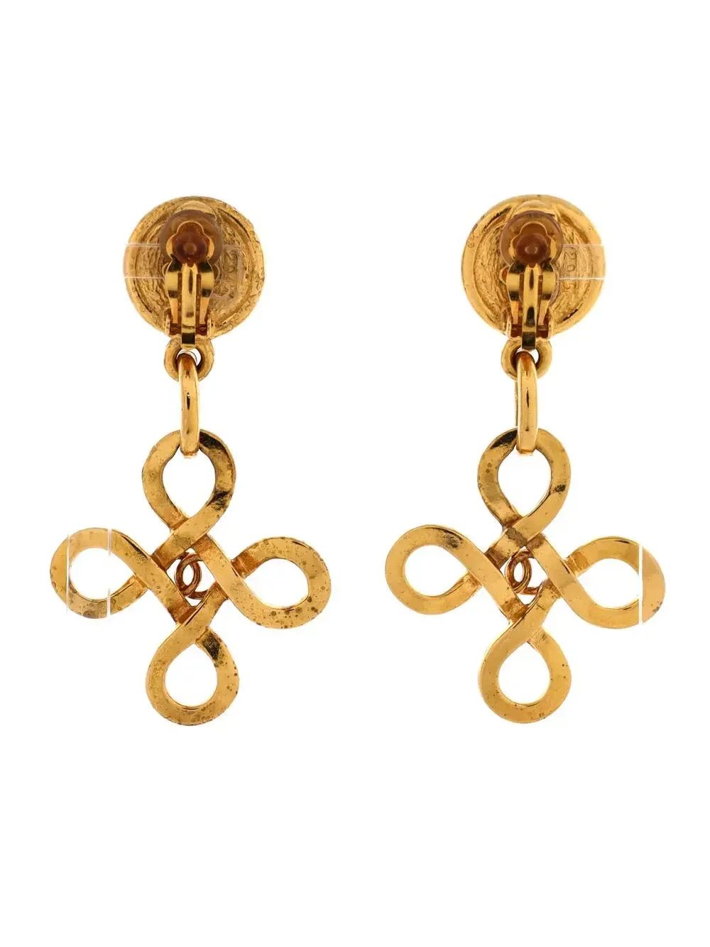 Chanel Vintage Cc Cross Dangle Clip-On #303956C10B